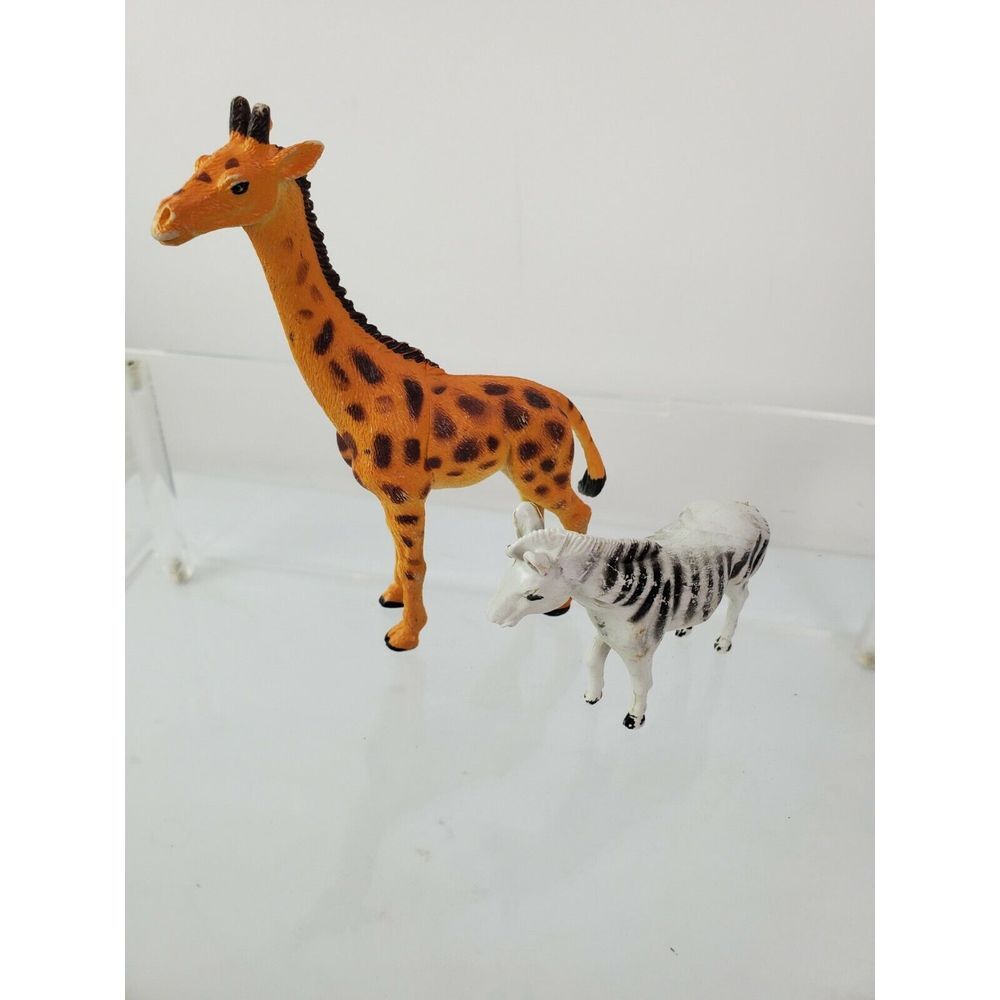 Giraffe Zebra Zoo Animal Figures Wildlife Toys 3-4"